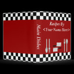 Large Chequerboard Personalized Recipe Binder binders