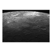 Large craters on the planet Mercury Art Photo