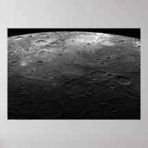 Large craters on the planet Mercury Posters