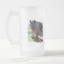 Large Draught   Horse Frosted Beer Mug