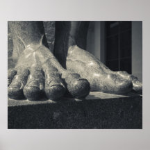 Large Hermitage building, sculpture foot Posters