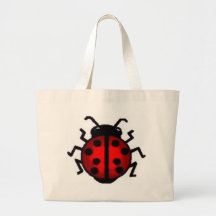 Large Ladybug Canvas Bag