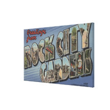 Large Letter Scenes - Rock City Gardens, TN Canvas Prints