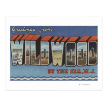 Large Letter Scenes - Wildwood-By-The-Sea, NJ Post Cards