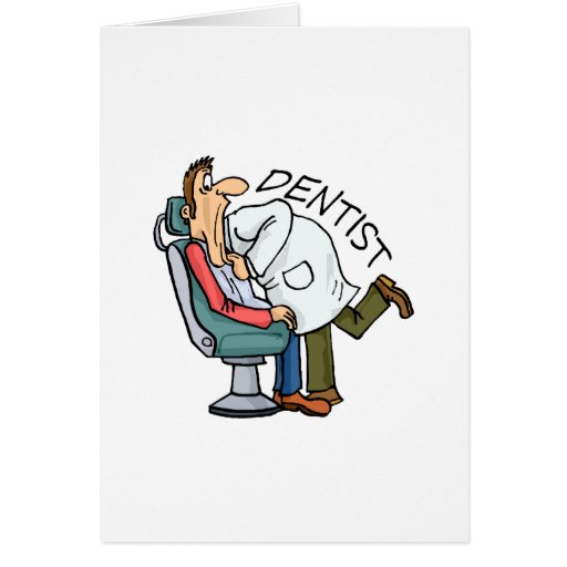 Large ouvert de dentiste cartes de vœux