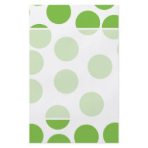 Large Pea Green Dots on White. Flyer Design