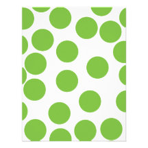 Large Pea Green Dots on White. Invite