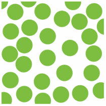Large Pea Green Dots on White. Photo Sculptures