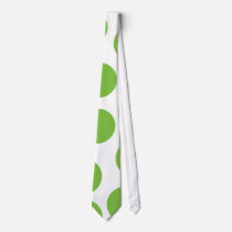 Large Pea Green Dots on White. Ties
