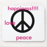 large_peace_symbol, love, peace, happiness!!!! mousepads
