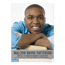 Large Photo Simple Modern Graduation Announcement