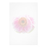 Large Pink Poppy Customized Stationery