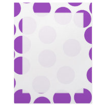 Large Purple Dots on White. Custom Letterhead