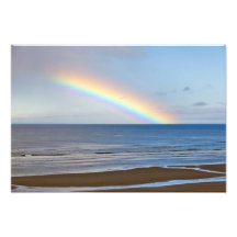 Large rainbow over the Pacific Ocean at Photo