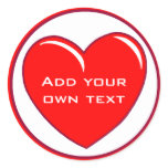 Large Red Heart on Stickers