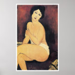 Large Seated Nude, Amedeo Modigliani Posters