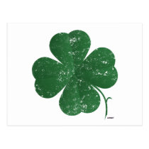 Large Shamrock - vintage style postcards