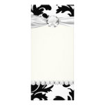 large white and black bold damask custom rack card
