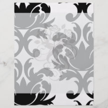 large white and black bold damask full color flyer