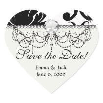 large white and black bold damask sticker