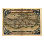 Large World Maps, Antique World Atlas Map Print posters