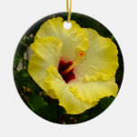 Large Yellow Hibiscus Flower Ornaments