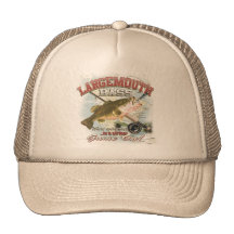 largemouth bass back trucker hat
