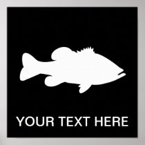 LARGEMOUTH BASS - CUSTOMIZABLE POSTER