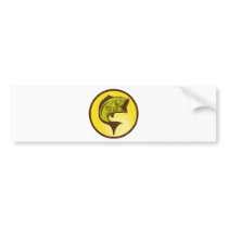 largemouth bass jumping bumper sticker
