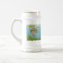largemouth bass jumping coffee mug