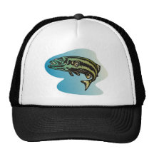 largemouth bass jumping retro hat