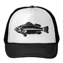largemouth bass jumping retro hat