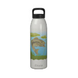 largemouth bass jumping reusable water bottle