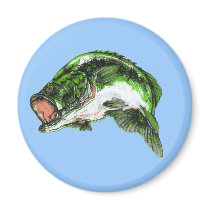 Largemouth Bass Fridge Magnet