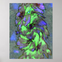 Larkspur Abstract Frosted Poster