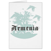 L'Arménie avec des oiseaux cartes