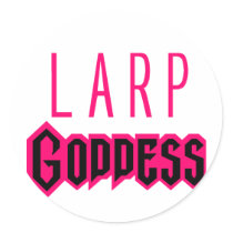 LARP Goddess Round Sticker