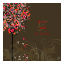 L'arrière - plan du mariage de automne/do-it-yours faire-parts
