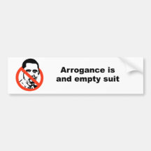L'arrogance est un costume vide autocollants pour voiture