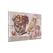 Lart pompier - Still life with bowl of fruit Gallery Wrap Canvas