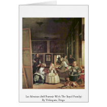 Las Meninas (Self Portrait With The Royal Family) Greeting Card
