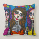 Las Tres Catrinas Pillow