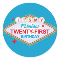 Las Vegas 21st Birthday Sticker