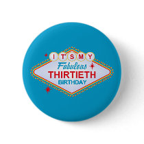 Las Vegas 30th Birthday Pinback Button