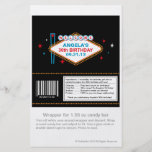 Las Vegas 30th Birthday Candy Wrapper Flyer