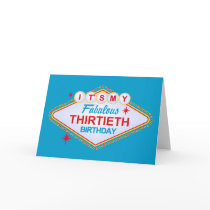 Las Vegas 30th Birthday Cards