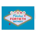 Las Vegas 40th Birthday Card