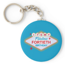 Las Vegas 40th Birthday Key Chain
