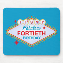 Las Vegas 40th Birthday Mouse Mat