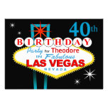 Las Vegas 40th Birthday Party Personalized Invite